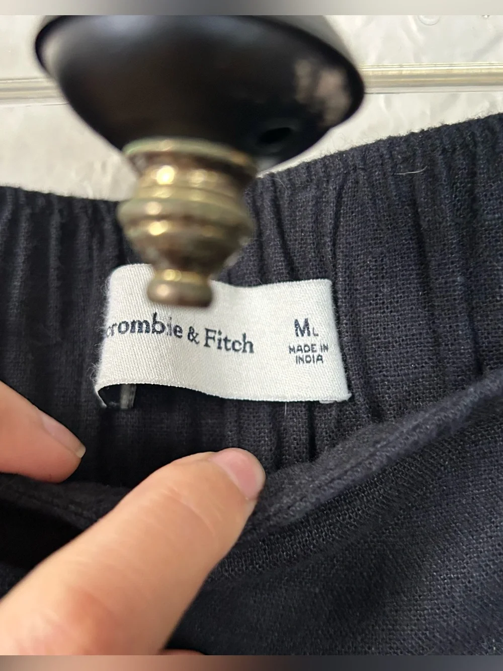 Abercrombie & Fitch Linen Blend Wide Leg Pants in Long - Picture 4 of 6